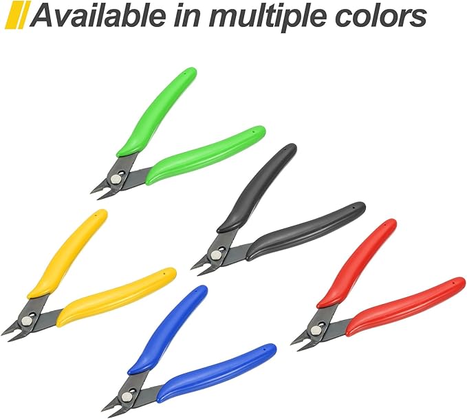 HARFINGTON 2pcs 5" Flush Cut Pliers Small Precision Wire Cutter Side Cutter Diagonal Cutting Pliers for Jewelry Model Electronic 3D Print, Red