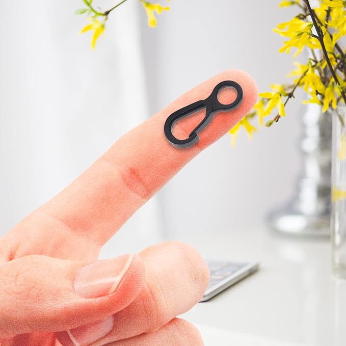 Mini Spring Snap Hook Plastic Clip Tiny Hanging Buckle Clips for Backpack Keychain, 20pcs