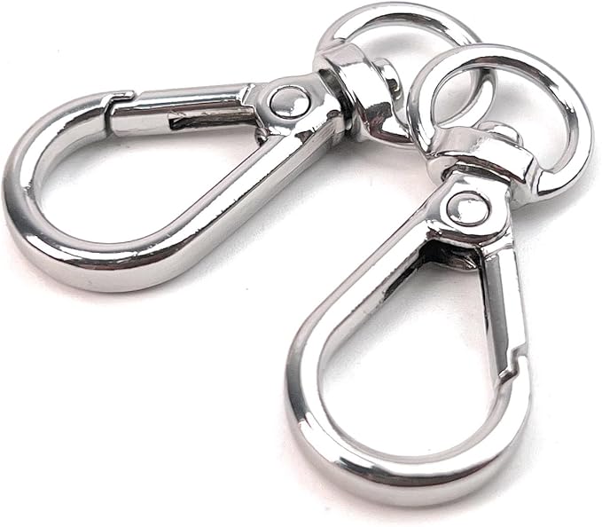 10 Pcs Heavy Duty Swivel Lobster Claw Clasps 3/8 Inch Push Gate Snap Hooks Trigger Clips for Handbag Purse Keychain