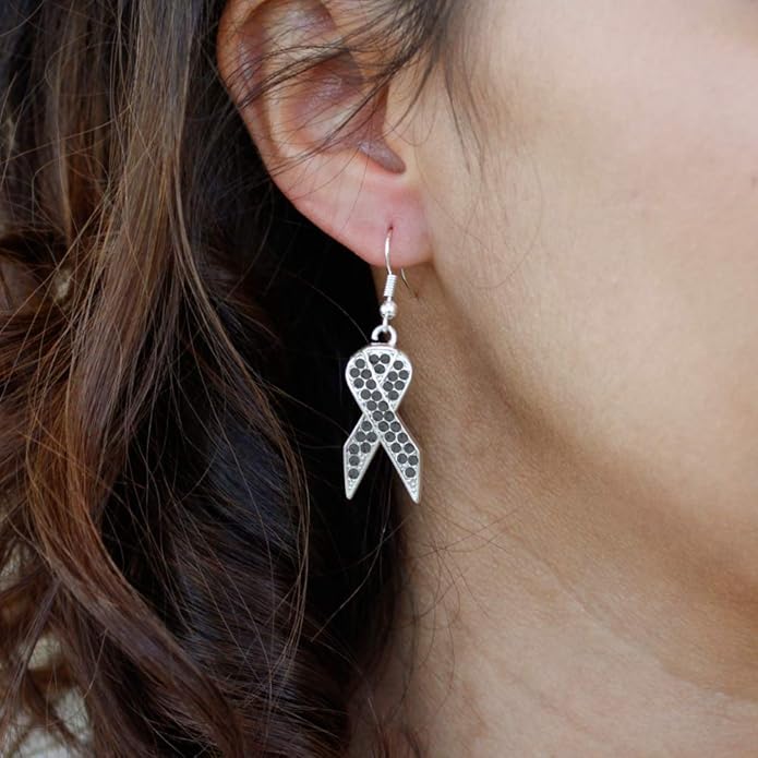 Inspired Silver - Silver Customized Charm French Hook Drop Earrings with Cubic Zirconia Jewelry