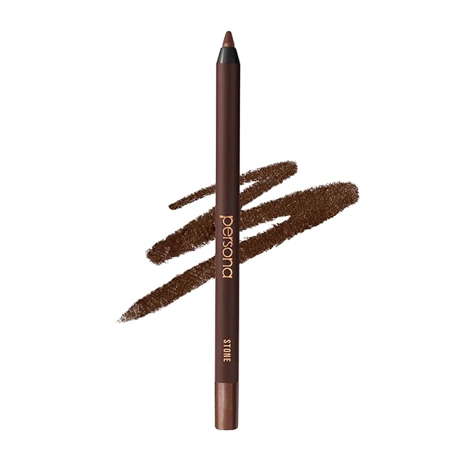 PERSONA 24HR Waterproof Eyeliner | Creamy, Smudgeable Pencil for Lash Line & Waterline | All-Day to All-Night Wear | Vegan, Cruelty-Free, Paraben-Free | Made in USA, Stone