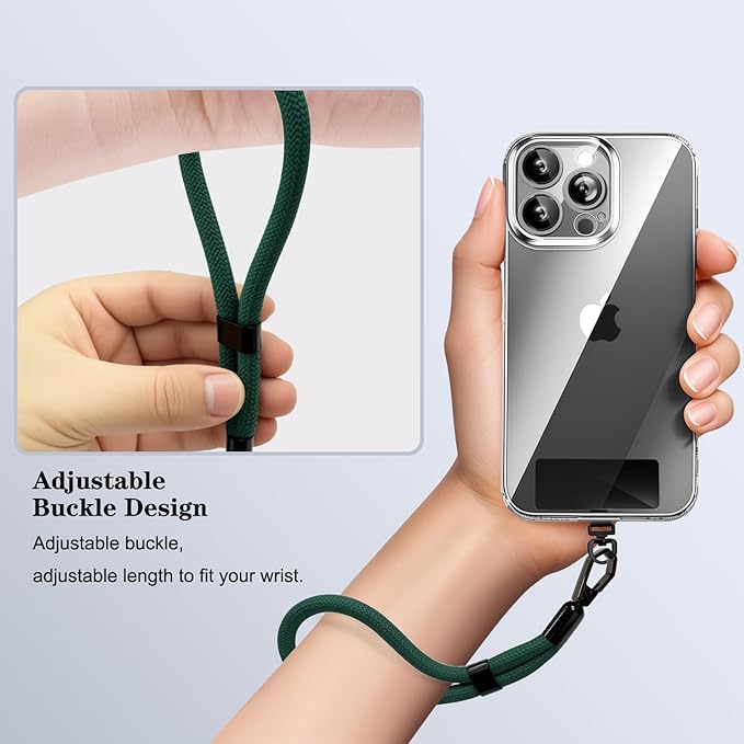 Phone Lanyard, 2 Pack Adjustable Cell Phone Lanyard Hand Phone Wrist Strap with Tether Tabs for Smartphones