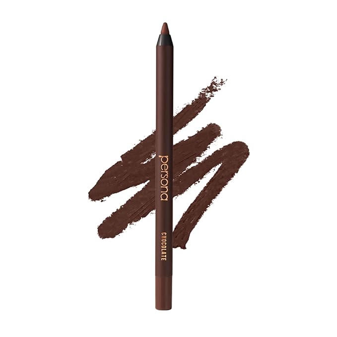 PERSONA 24HR Waterproof Eyeliner | Creamy, Smudgeable Pencil for Lash Line & Waterline | All-Day to All-Night Wear | Vegan, Cruelty-Free, Paraben-Free | Made in USA, Chocolate