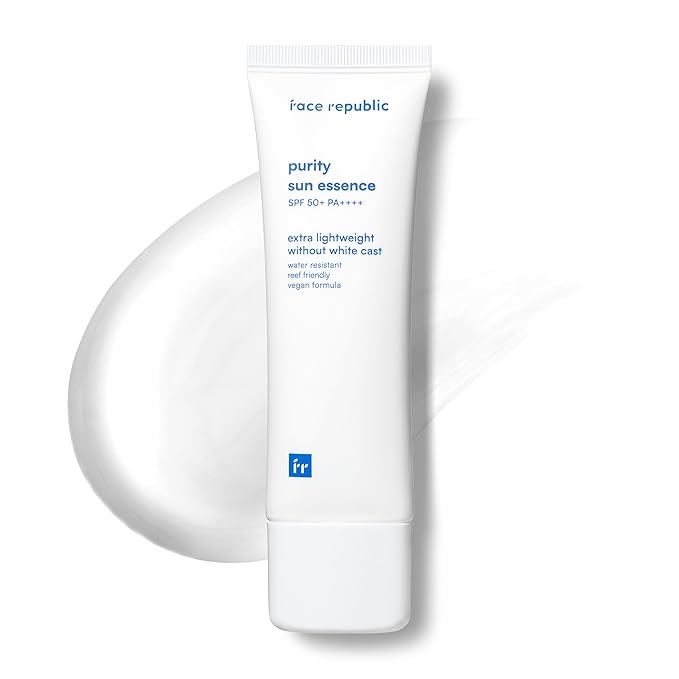 Face Republic Purity Sun Essence 50ml 1.69fl.oz. | SPF50+ Broad Spectrum UV Protection | No White Cast | Water Resistant | Vegan Certified, Reef Safe, Cruelty Free | Non-greasy | Korean Skin Care
