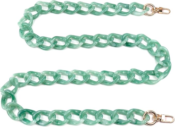 47.2"/120cm Fashion Shoulder Bag Strap Handbag Chain Strap for DIY Accessories & Bag Replacement, Green