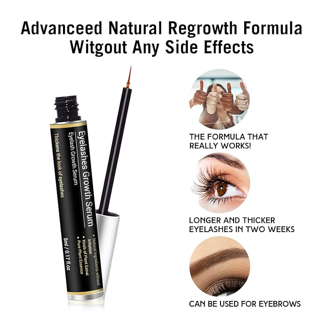 Eyelash Growth Serum, Lash Revitalizing Booster, Thickening Lengthening Formula for Adults Beauty Routine, 0.10 fl oz / 3ml (1)