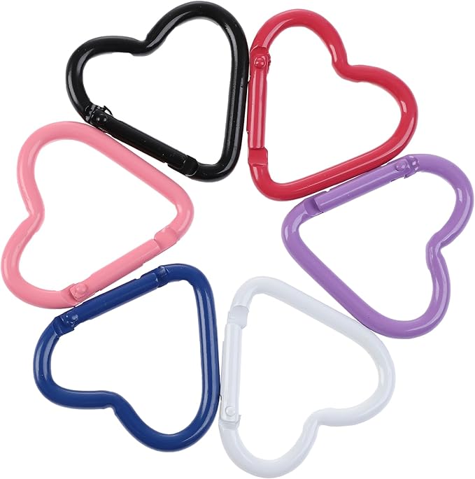 6Pack Carabiners Hook Clips Camping Accessories,Versatile Aluminum Key Holder for Outdoor Travel and Daily