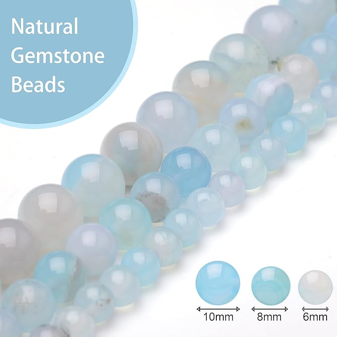 10mm Natural Stone Beads for Jewelry Making,Sardonyx Polished Smooth Round Gemstone Beads for Bracelet Necklace 15 Inch