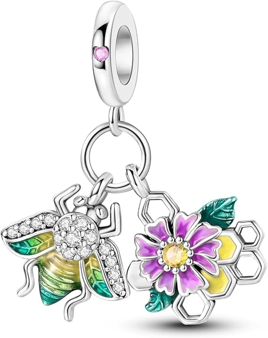 NARMO Charms for Bracelets 925 Sterling Silver Star Dangle Charms Car Keys Lipstick Dangle Charm Beads for Women Bracelets Necklace