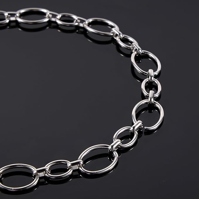UMAOKANG 2 Meters Stainless Steel Jewelry Making Chains Bulk on Spool Oval Link Chain DIY Decorative Chain