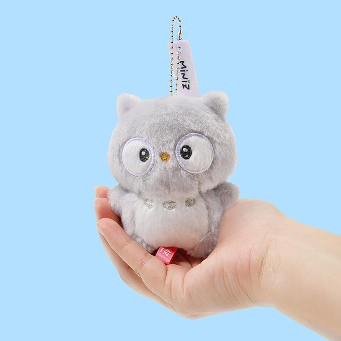 Anirollz Miniz Plush Charm Cute Stuffed Animal Keychain Kawaii Mini Bag Accessory Collectible Pocket Toy for Kids & Adults