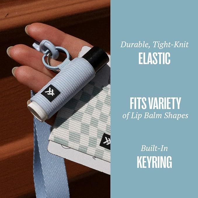 Thread Wallets Elastic Lip Balm and Gloss Holder Keychain