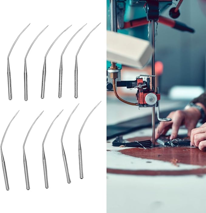 10Pcs Industrial Blindstitch Curve Sewing Needle, Sewing Machine Needles for Repair Replacement(LWx6T 10#）