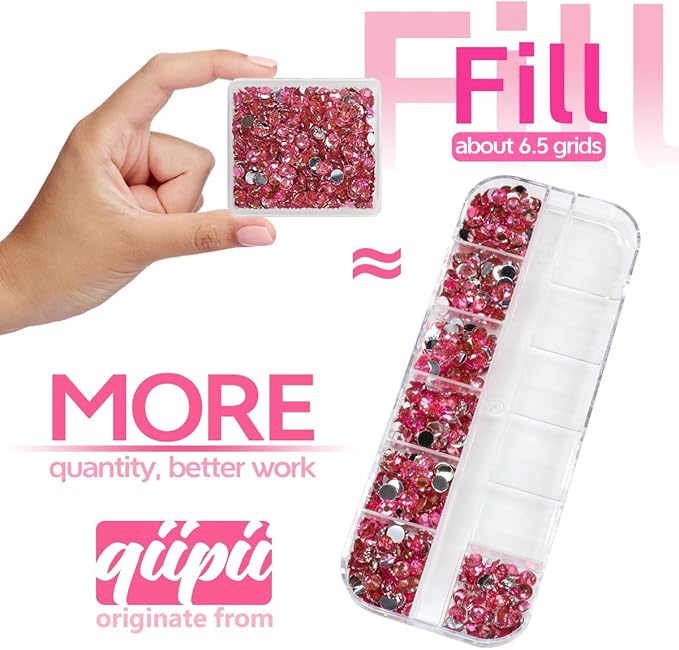 Rose Pink Crystal Resin Rhinestones w B7000 Jewelry Glue for Bedazzling Crafting Light Hot Pink Flatback Stones 3mm 4mm 5mm 6mm Rose Red Diamonds Gems for Nails Face Eyes Makeup Tumblers Crafts