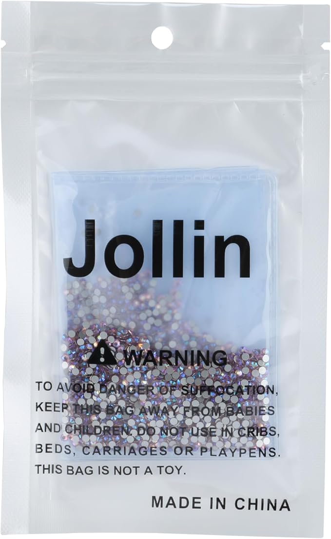 Jollin Glue Fix Crystal Flatback Rhinestones Glass Diamantes Gems for Crafting Nail Art Crafts Decorations Clothes Shoes 2.0mm (ss6 2880pcs, Pink AB)