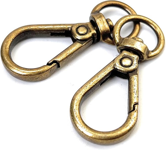 10 Pcs Heavy Duty Swivel Lobster Claw Clasps 3/8 Inch Push Gate Snap Hooks Trigger Clips for Handbag Purse Keychain
