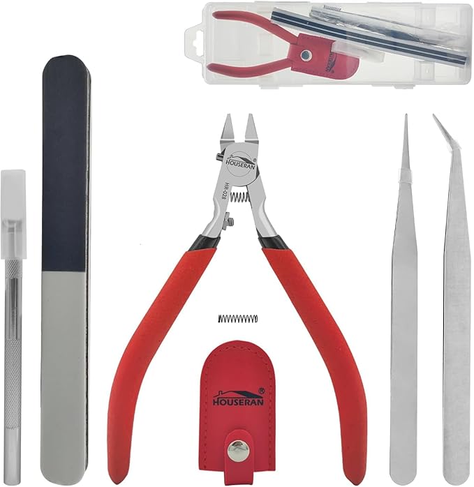 4.52inch Model Nippers, Modeling Tools for Plastic Models, Model Nippers 9pcs set, Gundam Tool Kit, Model Building Tools, Plastic Model Clippers, Hobby Tools for Miniatures