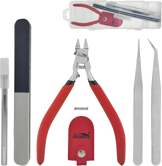 4.52inch Model Nippers, Modeling Tools for Plastic Models, Model Nippers 9pcs set, Gundam Tool Kit, Model Building Tools, Plastic Model Clippers, Hobby Tools for Miniatures