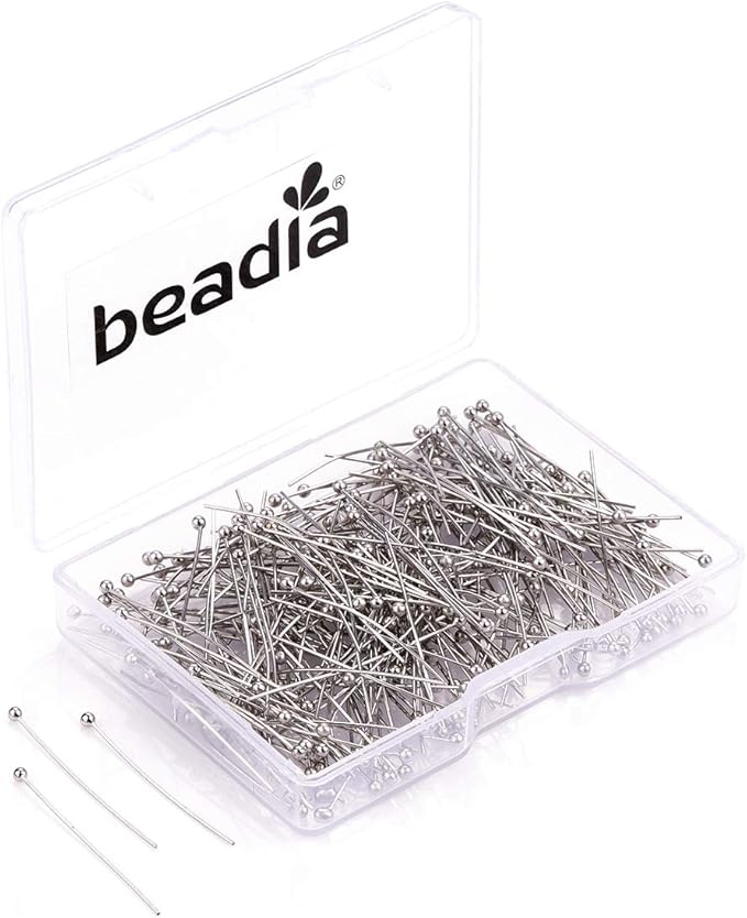 Ball Head pins Platinum for DIY Jewelry Making 40mm 200pcs