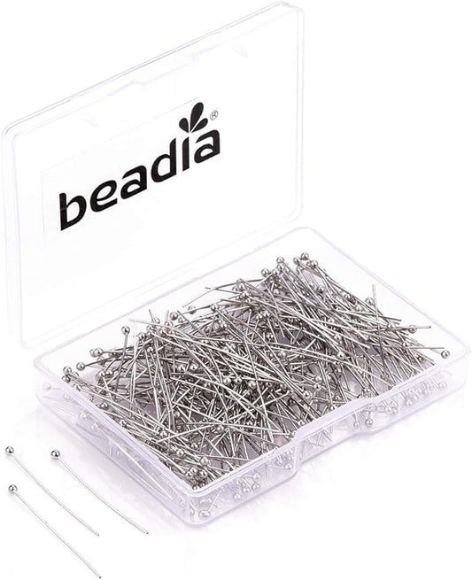 Ball Head pins Platinum for DIY Jewelry Making 40mm 200pcs
