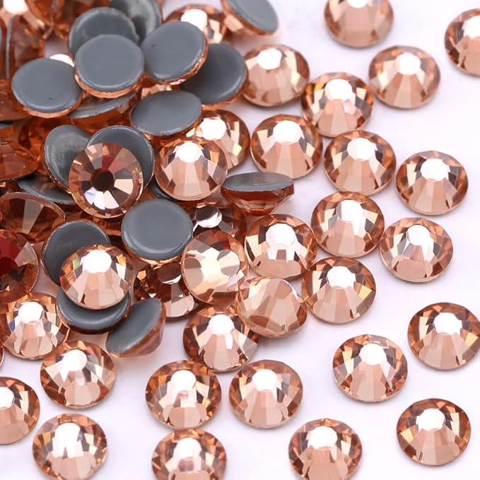 1440pcs Hotfix Rhinestones Flatback Crystal Rhinestones for Crafts Crafting Clothes Shoes DIY Decorations, 3.2mm SS12, Champagne