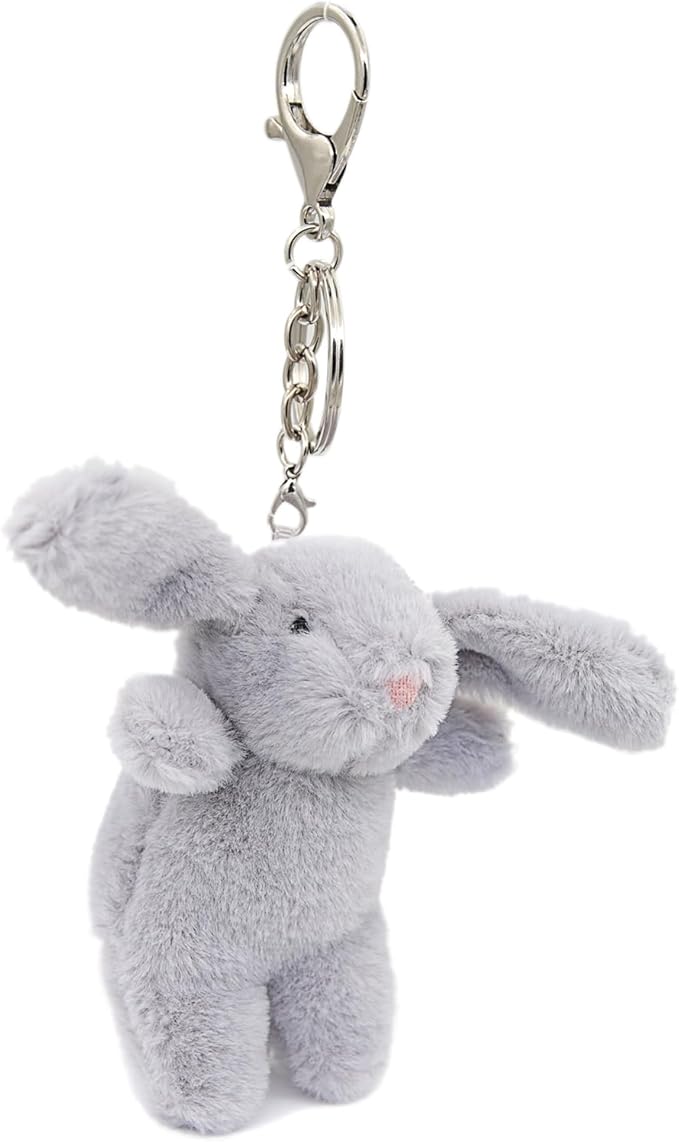 Cute Bunny Bag Charm, Kawaii Bunny Keychain 3.5" Inch Mini Rabbit Purse Charm Decoration for Women Girls