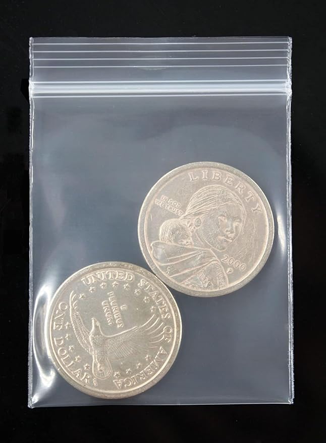 Small Plastic Bags,Jewelry Bags,Small Baggies,Tiny Bag,Mini Baggies,for Storage,Pill,Bead,Dime,Coin,Food,Snack,Candy,Earring,Necklace,Seed,Travel,Thick,8mil(two sides together), 2"×2.4", 150PCS