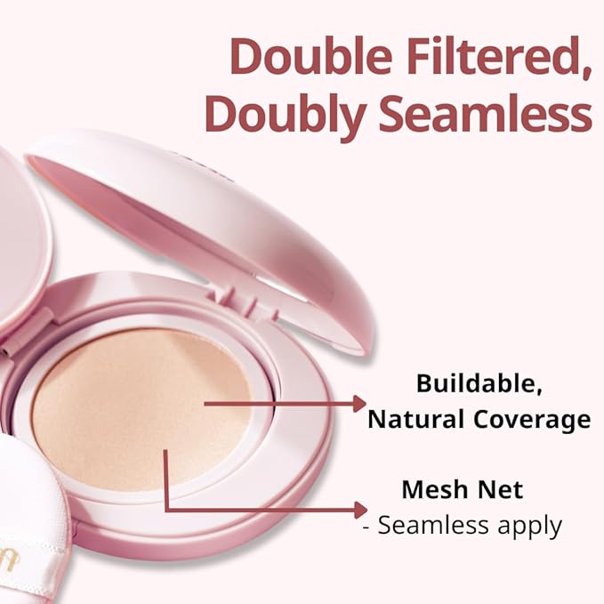 milktouch Cushion Foundation, 24H Flawless Skin, Radiant Shine, No Oxidation, Long-Lasting, Non-Creasing, 60% Hydrating Skincare Infused Korean, Stocking Stuffers, Christmas Gifts (21N Natural Beige)
