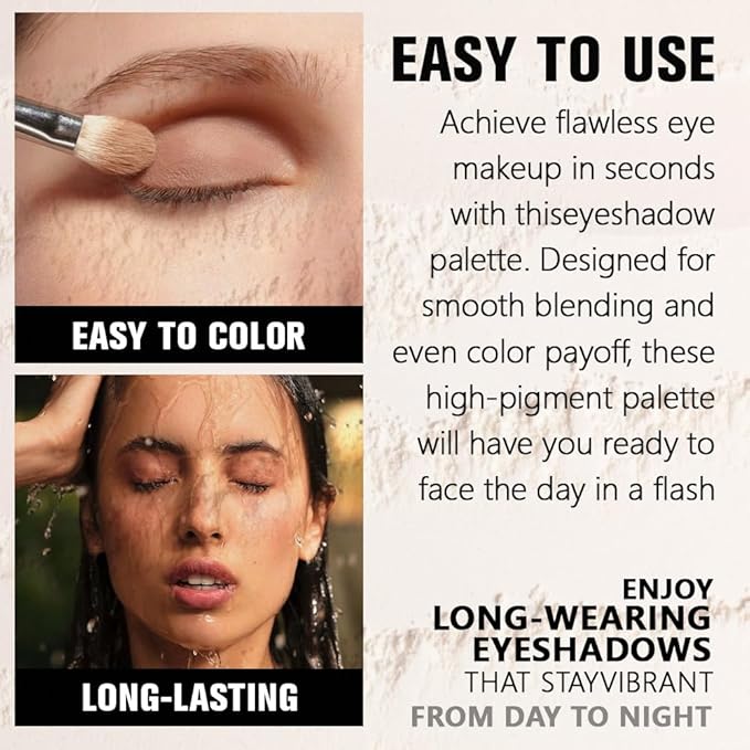 Single Matte Eye Shadow Palette Makeup, Eggplant Matte Eyeshadow for Older Women, Monochrome Eye Shadow Makeup, Pigmented Waterproof Sombras Para Ojos, Vegan, Talc, Paraben & Cruelty Free, 15