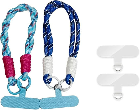 2Pcs Phone Wrist Strap,Universal Cellphone Lanyard with 2pcs Tether Tab,Lanyards for Women and Men