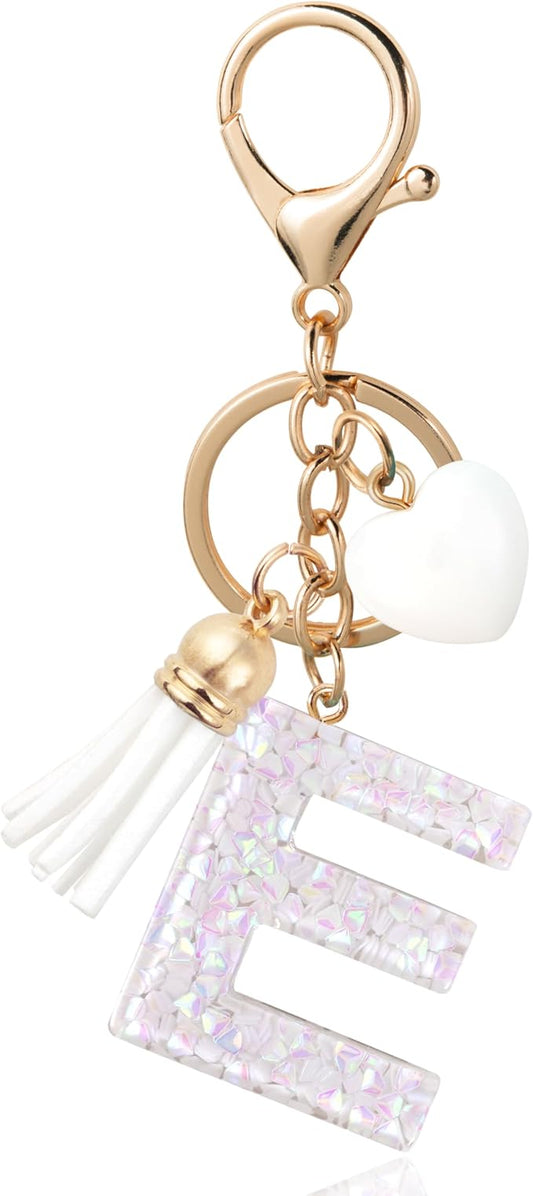 Alphabet Initial Letter Keychain Cute Heart Resin - Letter Keychain for Backpack Charms - Initial Keychains for Women