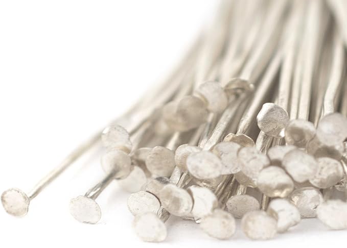 The Bead Chest Silver 21 Gauge 1.5 Inch Head Pins (Approx 100 Pieces)