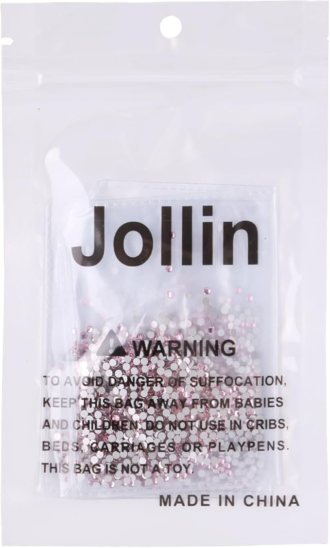 Jollin Glue Fix Crystal Flatback Rhinestones Glass Diamantes Gems for Crafting Nail Art Crafts Decorations Clothes Shoes 2.0mm (ss6 2880pcs, Pink)