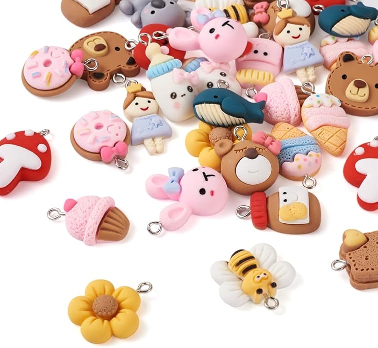 Craftdady Resin Plastic Miniature Food Snack Pendants Charms Ice Drink Juice Pendants Cute Bottle Fruit Keychain Charms Hang Ornament for DIY Craft Earring Bracelet Necklace Jewelry Making
