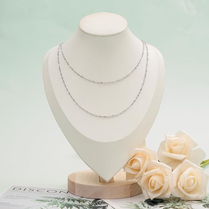 UMAOKANG 32.8 Feet Stainless Steel Jewelry Making Chains Delicate Singapore Link Chain Women Necklace DIY