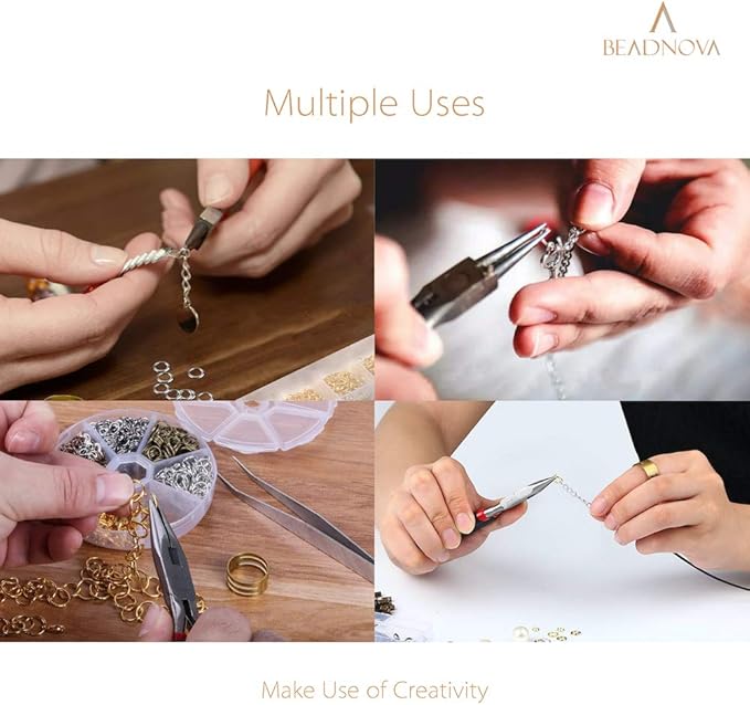BEADNOVA 10mm Jump Rings Silver Jewelry Jump Rings for Jewelry Making Accessories Findings for Keychains (300Pcs)