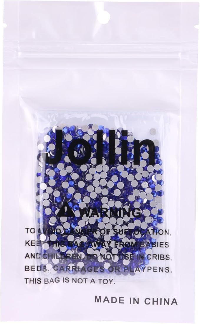 1440pcs Flatback Rhinestones Glue Fix Crystal Glass Diamantes Gems for Crafting Nail Art Crafts Decorations Clothes Shoes 3.2 mm (ss12, Sapphire)