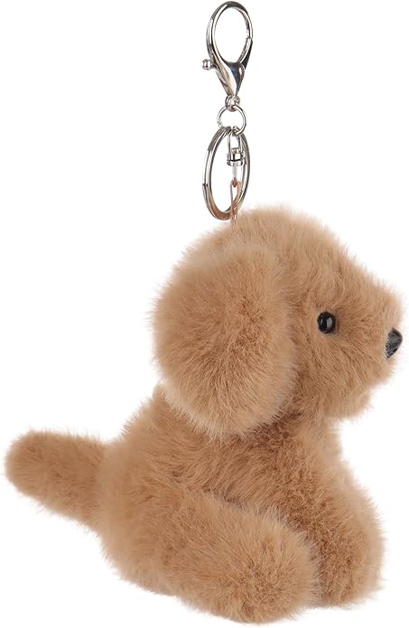 Apricot Lamb Plush Labrador Dog Puppy Stuffed Animal Soft Keychain for Kids Bag, Purse, Backpack, Handbag