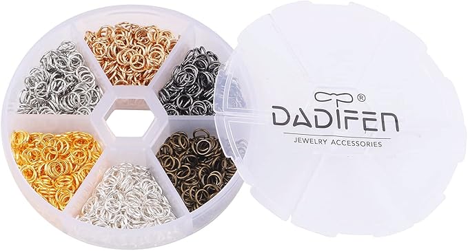 1200pcs Mixed 6 Colors Jump Rings Jewelry Making Supplies Open Jump Rings 5mm(0.2 inch) 21 Gauge Jump Ring for DIY Bracelet Earrings Necklace Jewelry Findings Connectors O Rings Jumprings