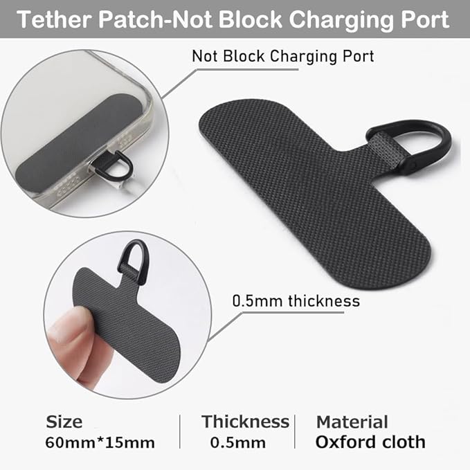 Phone Lanyard Crossbody with Hanging Loops, Clip and Go Strap for Phone with Zipper Wallet, Adjustable Elastic Phone Strap