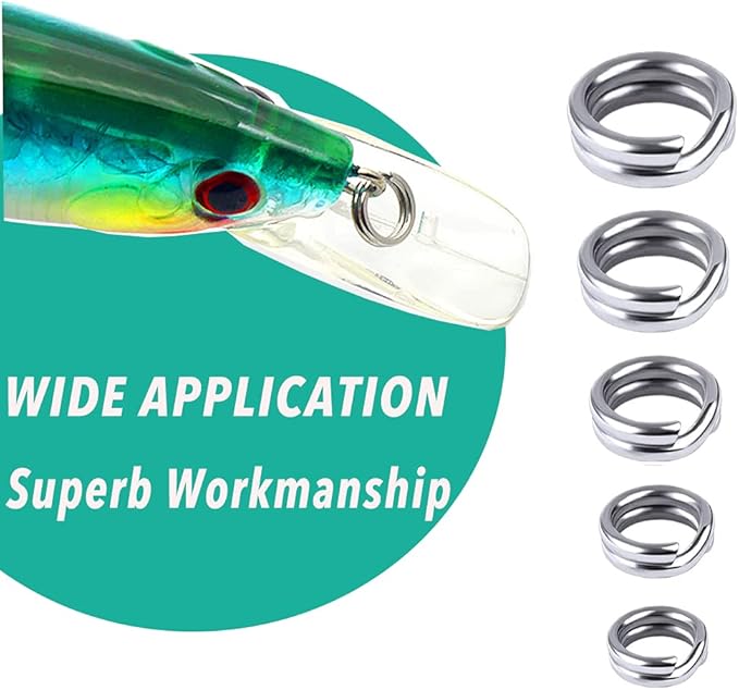 200Pcs 5-9 mm Double Jump Ring for Jewelry Making, Fishing Plier Tool Kit, Stainless Steel Mini Split Ring with Plier, Crafts Double Split Rings Fishing, and Other DIY Crafts