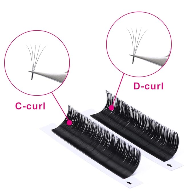 Volume Lash Extensions 0.05 0.07 Self Fanning Eyelash Extensions C D DD Curl 5D 7D Easy Fanning Volume Lashes 8D 10D 8-20mm Length (0.05-C, 11mm)