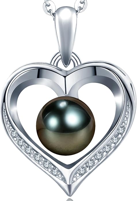 NONNYL Mothers Day-Gifts for Wife Her Mom Couple Women-Wedding Birthday Anniversary Fine Jewelry-Wife Grandma Valentine's Christmas Day Gifts,Tahitian Pearl Necklace