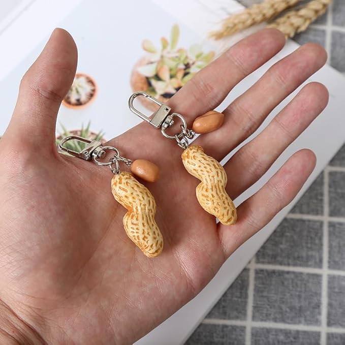 HSYHERE Men Women Creative Interesting Novelty Stylish Mini Simulated Food Orange Shrimp Keychain Key-ring Pendant