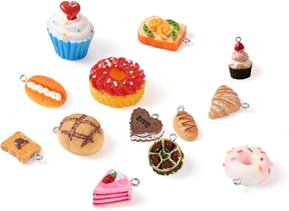 Craftdady Resin Plastic Miniature Food Snack Pendants Charms Ice Drink Juice Pendants Cute Bottle Fruit Keychain Charms Hang Ornament for DIY Craft Earring Bracelet Necklace Jewelry Making