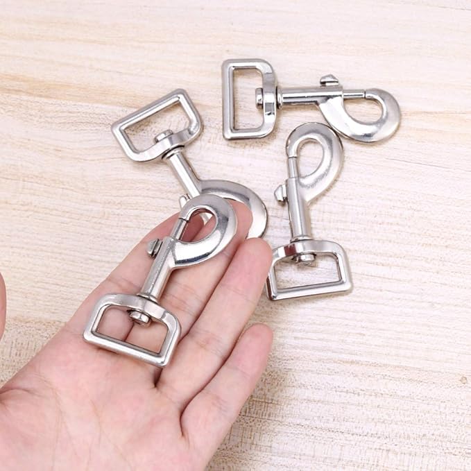 Lucky Goddness 10pcs Swivel Snap Hooks for Dog Leash Collar Linking, Metal Heavy Duty Eye Lobster Claw Clasp Multipurpose- Perfect for Pet Buckle Key Chain Purse Bag Making Handmade Crafts DIY Project