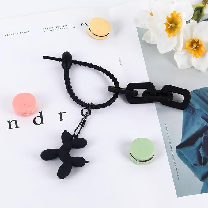 Cute Balloon Dog Keychain, Purse Bag Backpack Charms Girl Keychains Accessories Keyrings Car Key Chain