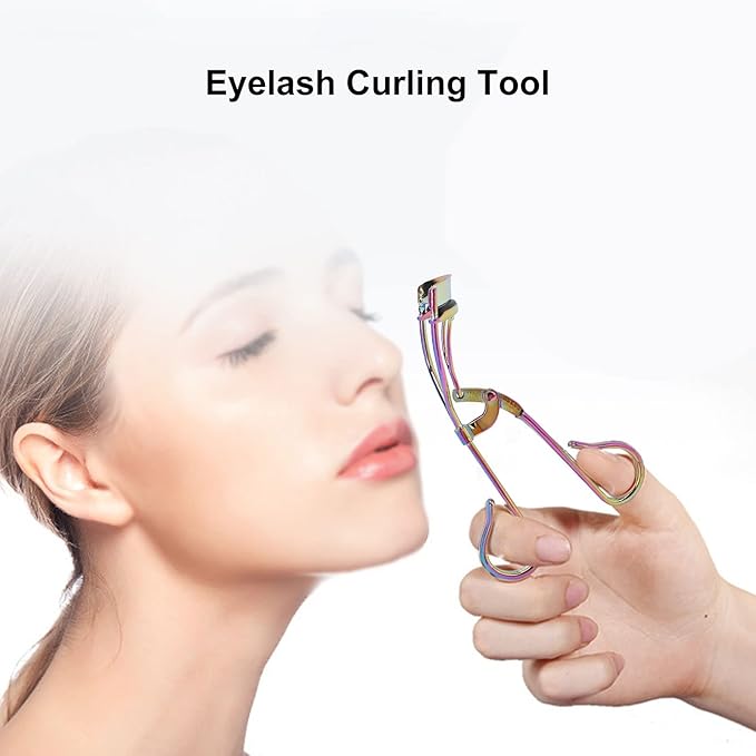 Eyelash Curler Set, Humanized Design Durable Lash Lift Tools, Makeup Kit for Women and Professionals, with Storage Box
