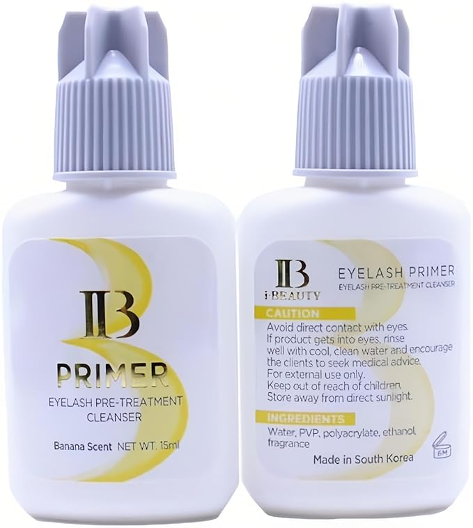 3 Bottles Korea i-Beauty IB Ultra Super Glue/Pirmer/Super Bonder Eyelash Extensions Glue Green Cap Adhesive Black Beauty Tools Professional Salon Use by Lava