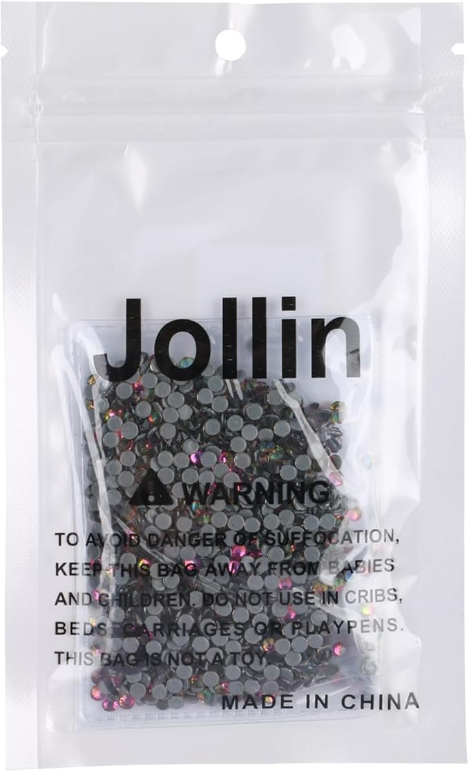 Jollin Hot Fix Crystal Flatback Rhinestones Glass Diamantes Gems 3.2mm(12ss 1440pcs, Fire)